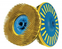 Szczotka nylonowa BD-ZB doczołowa 115xM14 P080 żółta TYROLIT SUNBURST COARSE