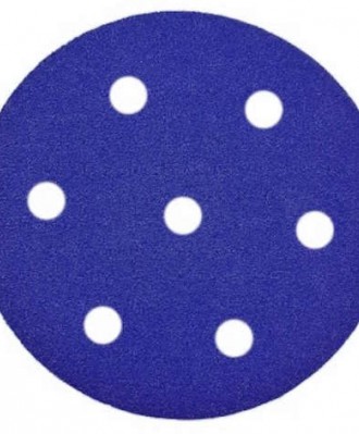 Krążek ścierny na rzep  90mm P060 BORA1 DEERFOS 7-OTWORÓW STAL/INOX