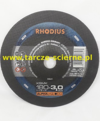 Tarcza do cięcia T42-180x3,0x22 RHODIUS KSMK ALPHA STAL