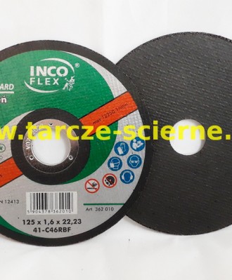 Tarcza do cięcia T41-125x1,6x22 INCO C46RBF KAMIEŃ/BETON